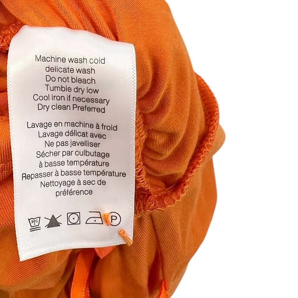 Veronica Beard Leyla Top‎ Halter Neck Sleeveless Jersey Orange Size XS - Picture 13 of 14